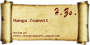 Hanga Zsanett névjegykártya