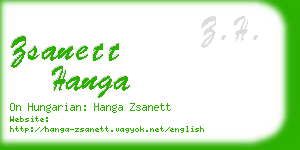 zsanett hanga business card